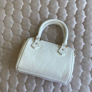 Cream Mini Bag with long strap